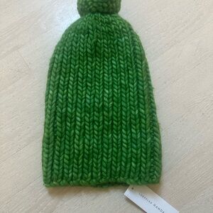 Loeffler Randall Vibrant Green Knit Beanie